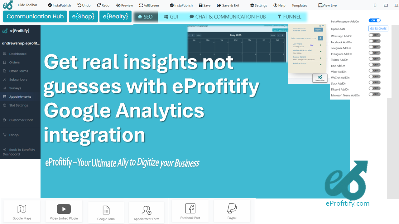 Get real insights not guesses with eProfitify Google Analytics integration